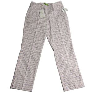 Swing Control Womens L Golf Pants Pink Mist Tee Print Pull On Stretch NWT